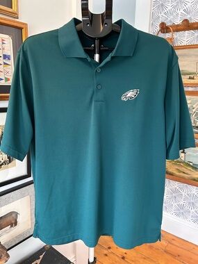 Men's Philadelphia Eagles Antigua Midnight Green Legacy Pique Polo Shirt Size L